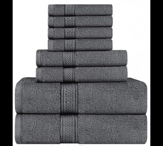 serviettes-de-bain-unies-coton-gris
