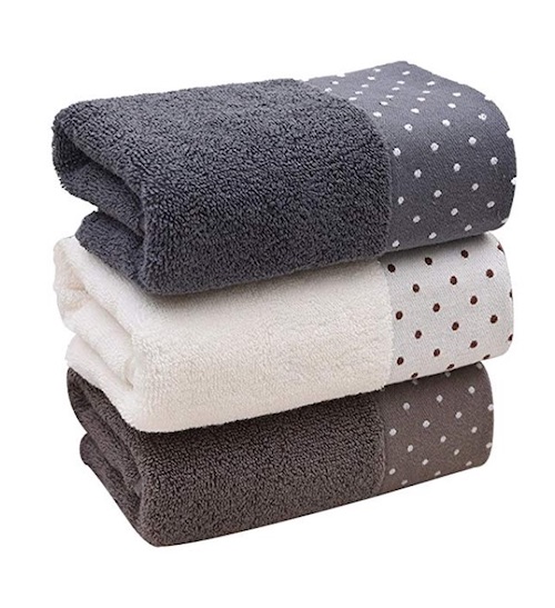 3 serviettes en coton doux lavables en machine